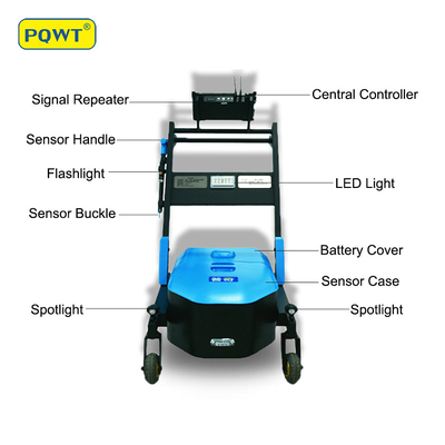 20M Sızıntı Alarmı Su Sızıntı Detektörü Trolley PQWT LDC 9m Yeraltı