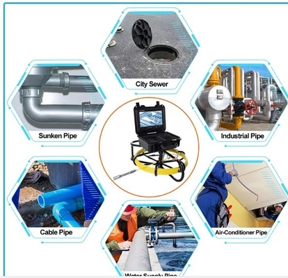 20M Sıhhi Tesisat Kanalizasyon Boru Muayene Kamera Sistemi 9Inch TFT LCD Ekran