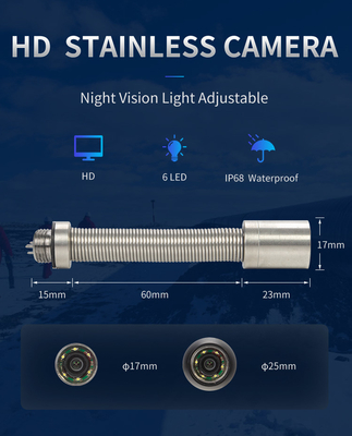 10M Tesisat Boru Kontrol Sistemi 17MM Kamera Kafası 4.3 İnç LCD