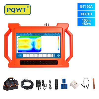 PQWT GT150A Jeolojik Arama Ekipmanları Şarj Edilebilir Yeraltı Suyu Bulucu